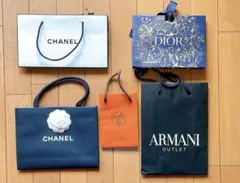 ショップ袋 紙袋 ブランド袋 まとめ売り 5点セット