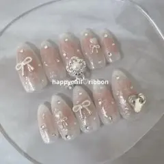 【お急ぎプラン、メルカリ便】ネイルチップ ワンホン キラキラ ハート .