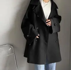 classicalelf ケープ付きスタンドカラーミドル丈コート ベルト付き