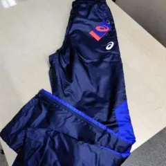 アシックス　ウィンドブレーカーパンツ　XL　ネイビー 紺色　スポーツ
