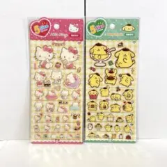 韓国限定 ぷっくりシール ポムポムプリン キティ 5サイズステッカー 立体シール