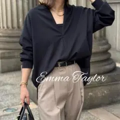 【美品】Emma Taylor 長袖カットソー FREE ブラック レディース