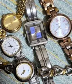 D*a様 D6544 レディースブレスウォッチ　ジャンク5点セット