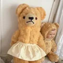 オランダヴィンテージ アンティーク　テディベア ベージュ オランダ ヴィンテージ テディベア - メルカリ