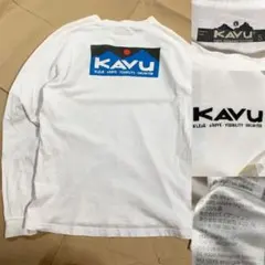 難あり KAVU ロンT 長袖 tシャツ バックプリント 白 カブーのサムネイル
