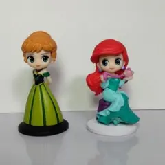 Qposket【アナ】【アリエル】カプセルトイ2体セット（未開封）