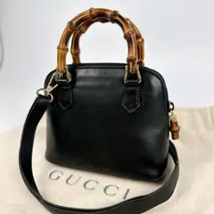 美品✨GUCCI バンブー ミニバッグ ショルダー 2way コンパクト レザー