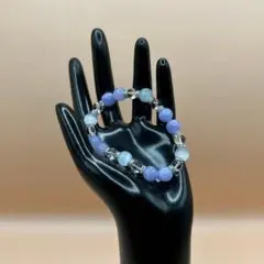 【月と海の癒し】ハーモニーブレスレット 〜ムーンストーン・アクアマリン・水晶〜