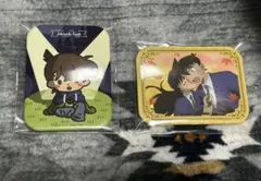 名探偵コナン　セガラッキーくじ　K賞ビッグスクエア缶バッジ　コナン、新一＆蘭