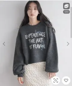 ローリーズファーム　ニット　セーター　ショートロゴニットプルオーバー