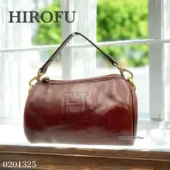 ヒロフ HIROFU アクセサリーポーチ ハンドバッグ ブラウン レザーのサムネイル