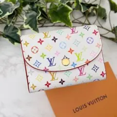 極美品 ルイヴィトン LV × TM ポルトモネ・ロザリ 折り財布 完売品