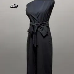 nairo ナイロ ウエストリボン オールインワン サロペット SS 黒