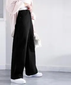 CLASSICAL ELF 美シルエット ハイウエストルーズデニムパンツ M