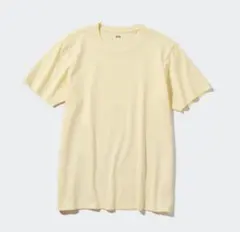 UNIQLO　ユニセックス　スーピマコットンクルーネックTシャツ　イエロー