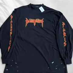 未使用品 バレンシアガ メタル オーバーサイズ Tシャツ ロンT ブラックのサムネイル