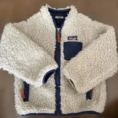 Patagonia フリースジャケット ホワイト/ネイビー