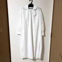 【未使用品 訳あり】ADAM ET ROPE ホワイト シャツワンピース