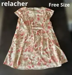 花柄チュニック ＊ シフォンワンピース ＊ ドロスト ＊ Free Sizeのサムネイル
