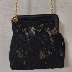 エレガントな黒のパーティーバッグ