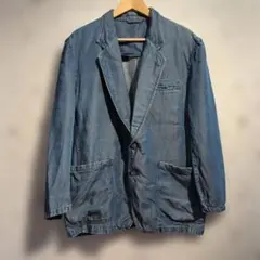 90s courrèges homme デニムブルー テーラードジャケットのサムネイル