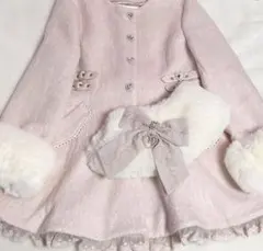 LIZLISA ビジューリボンミニ丈Aラインコート