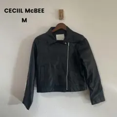 CECIIL McBEE ブラック ライダースジャケット M