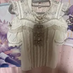 ♡LIZLISA♡リズリサ3つリボンフロントチョーカーブラウス ピンク