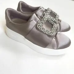 【美品】diana ビジュー付きスリッポン　スニーカー24.5