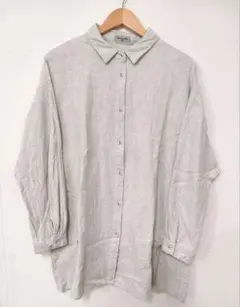 SM2 サマンサモスモス 長袖シャツブラウス ロング アイボリー フランネル