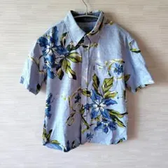 ❤パラスパレス Pal'las Palace半袖花柄インディゴ染めシャツ ❤美品