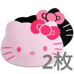ハローキティ マウスパッド ピンク＆ブラック　2枚セット