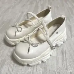 attagirl 厚底メリージェーンシューズ ホワイト