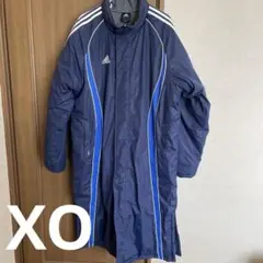 adidas ベンチコート XOサイズ ネイビー