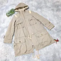 【O'ZOE】ゾーエ (2) モッズコート ボアフート あったかインナー カーキ