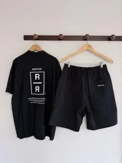 RUFFLOG モックネックシャツ＆ショートパンツセット　サイズL ラフロッグ モックネック シャツ ハーフパンツ セットアップ 上L下L