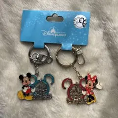 香港ディズニーランド ミッキー ミニー キーホルダーセット