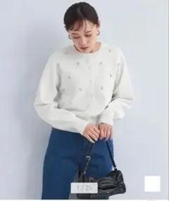 UNITED ARROWS green label ビジューカーディガン