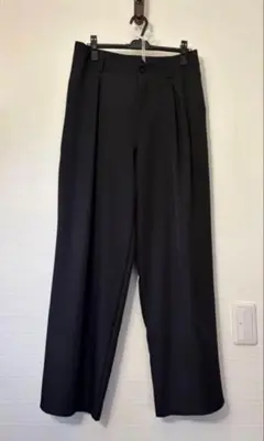 タックワイドパンツ パンツ ボトムス ワイド ブラック 新作 新品 XXL