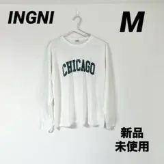 【INGNI】 新品 未使用 シカゴロゴ スウェットプルオーバー 白 M