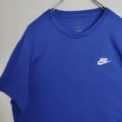 ナイキ 半袖シャツ Tシャツ ブルー 刺繍ロゴ プルオーバー メンズXL