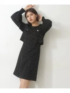 【JILL by JILLSTUART】状態良!!ツイードスタイルミニワンピース
