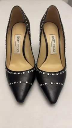 JIMMY CHOO ブラック ハイヒール スタースタッズ 23.5cm - メルカリ