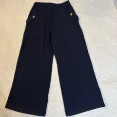 ネイビー カジュアルパンツ サイズM 両ポケットあり