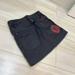 原モデル　パーリーゲイツ　ストレッチ　スカート ネイビー　レッド　サイズ1