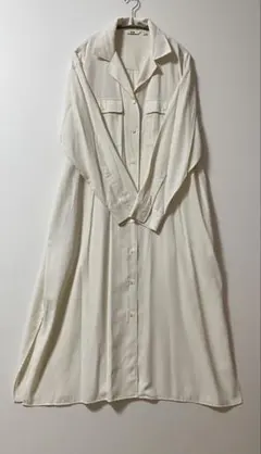 ユニクロ　シャツワンピース　　 羽織り　透けにくい　大きめ　XXL 白系