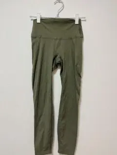 オリーブグリーン ハイウエスト ヨガパンツ