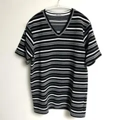 Rattle Trap ボーダー Vネック Tシャツ Lサイズのサムネイル