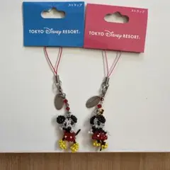 東京ディズニーリゾート ミッキー・ミニー ストラップ 2個セット