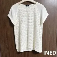 美品 INED イネド トップス レース ブラウス プルオーバー 麻 リネン混のサムネイル